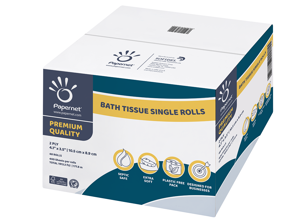 416818 Papernet Single Bath Tissue 400 sheets